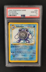 PSA 10 GEM MINT Poliwhirl 38/102 1st Ed Shadowless Base Set Pokemon Graded Card